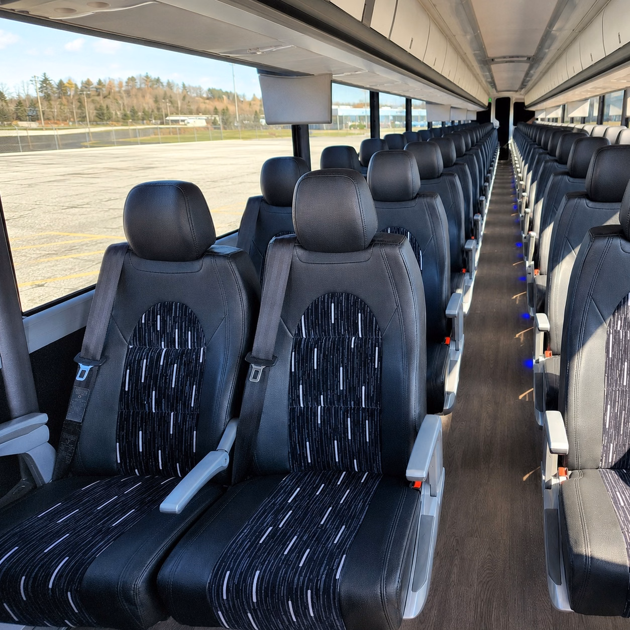 56 passenger charter bus interior