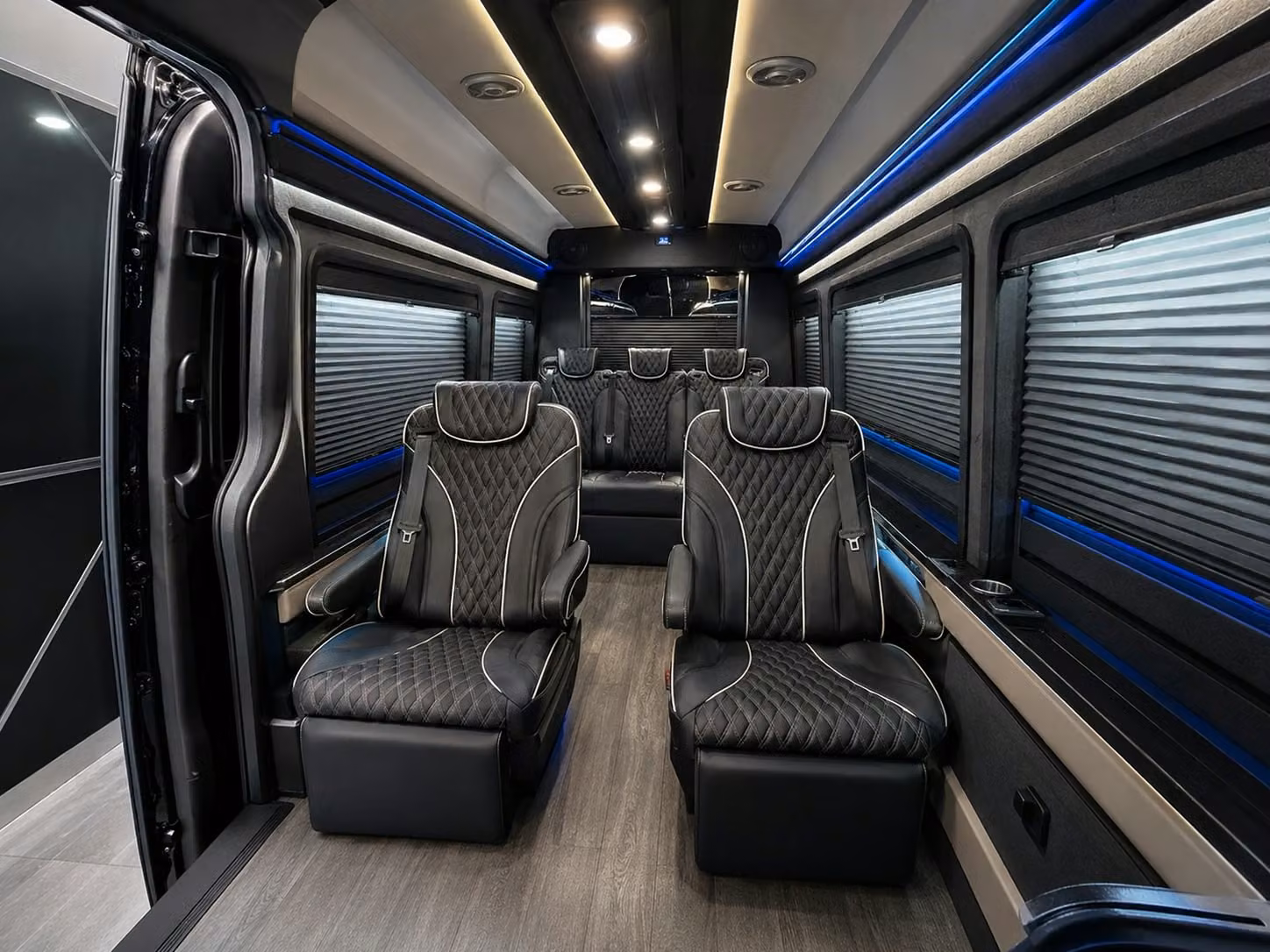 luggage ready buses for big groups flying out of metro detroit